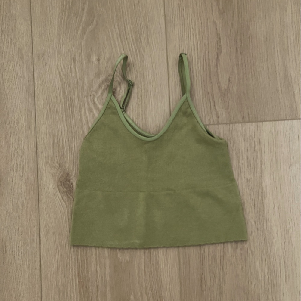 Anthropologie soft green tank top
